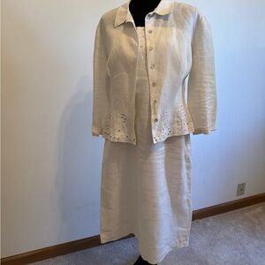 Tara Jarmon Cream Pencil Skirt Ensemble